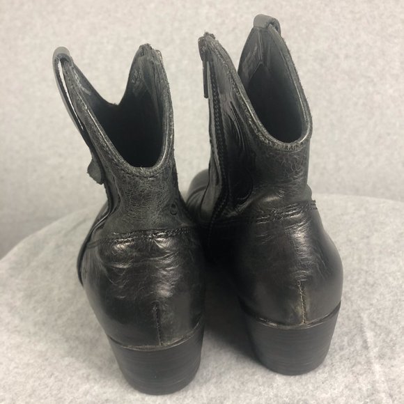 Born Black Leather Ankle Western Boot Size 7.5 - Picture 8 of 11